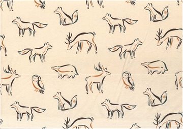 French Terry Forest Animals Creme